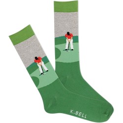 K. Bell Men's Focused Golfer Crew, Grey Heather, Men's Shoe 10-13, 1 Pair