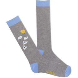 K. Bell Men's Ghosting Text Crew, Medium Grey Heather, Men's Shoe 10-13, 1 Pair
