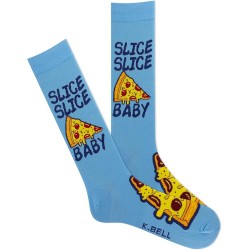 K. Bell Men's Slice Slice Baby Crew Socks 1 Pair, Medium Blue, Men's 10-13