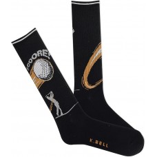 K. Bell Men's Fooore! Active Crew Socks 1 Pair, Black, Men's 10-13