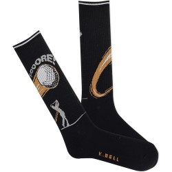 K. Bell Men's Fooore! Active Crew Socks 1 Pair, Black, Men's 10-13