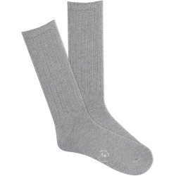 K. Bell Men's Ribbed Crew Socks 1 Pair, Medium Grey Heather, Men's 10-13
