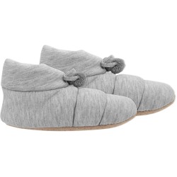 K. Bell Unisex Soft & Dreamy Puffy Jerse Socks 1 Pair, Grey Heather, Small/Medium