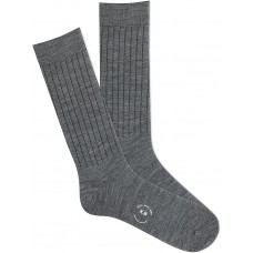 K. Bell Women's Wool Ribbed Crew Socks 1 Pair, Charcoal Heather, Women's 9-11