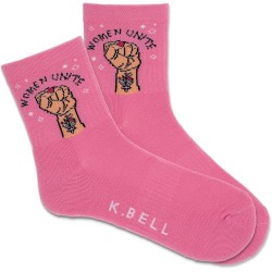 K. Bell Women's Women Unite Active Crew Socks 1 Pair, Rose, Women's 9-11