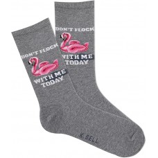 K. Bell Women's Don't Flock With Me Today Socks 1 Pair, Grey Heather, Women's 9-11