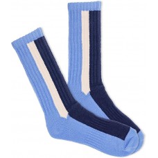 K. Bell Men's Ski Color Block Active Socks 1 Pair, Ultramarine, Men's 10-13