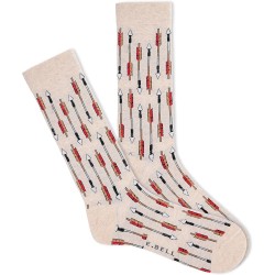 K. Bell Men's Arrow Stripe Crew Socks 1 Pair, Oatmeal Heather, Men's 10-13 K. Bell Men's Arrow Stripe Crew Socks 1 Pair, Oatmeal Heather, Men's 10-13