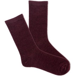 K. Bell Women's Velvet Crew Socks 1 Pair, Wine, Women's 9-11