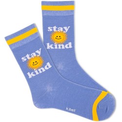 K. Bell Women's Stay Kind Crew Socks 1 Pair, Soft Blue, Women's 4-10 Shoe