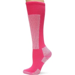 Thorlo Unisex Skiing Light Cushion Over-Calf, Schuss Pink/White, M Thorlo Unisex Skiing Light Cushion Over-Calf, Schuss Pink/White, M