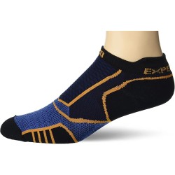 Thorlo Unisex Prolite Ultra-Light Cushion No Show Tab, Blue/Orange, M