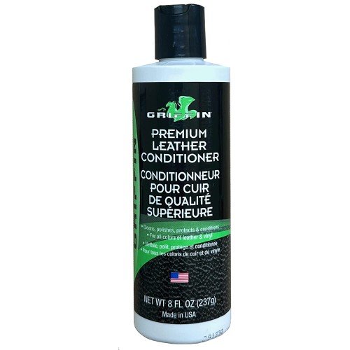 Griffin Leather Conditioner - Premium Conditioner to Clean, Polish and Condition Tanned Leathers and Vinyl - 8 oz.
