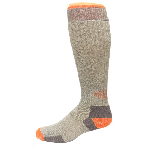 Carolina Ultimate Men's Crew Socks 1 Pair, Grey/Orange, Men's 9-13