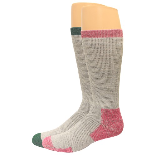 Carolina Ultimate Ladies Crew Work Socks 2 Pair, Teal/Fuchsia, Women's 6-9