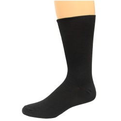 Carolina Ultimate Diabetic Non-Binding Crew Socks 2 Pair, Black, Men's 10-13