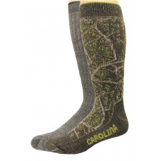 Carolion Ultimate Outdoor Obsession Merino Blend Crew Socks 2 Pair, Dark Brown Camo/Grey, Men's 9-13