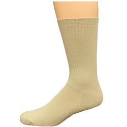 Carolina Ultimate Diabetic Non-Binding Tube Crew Socks 2 Pair, Khaki, Women's 6-9