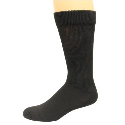 Carolina Ultimate Men's Non-Binding Ultra-Dri Crew Socks 2 Pair, Black, Men's 9-13