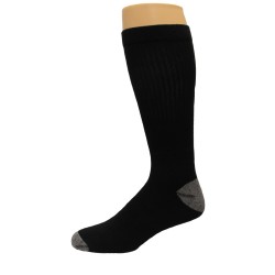 Carolina Ultimate Men's Crew Socks 2 Pair, Black/Grey, Men's X-Large: 12-15