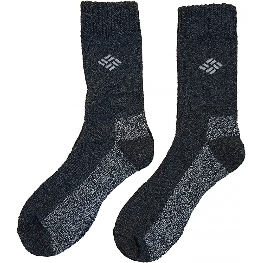Columbia Full Cushion Poly/Cotton Thermal Crew Sock 2 Pair, Y6-8.5 ...