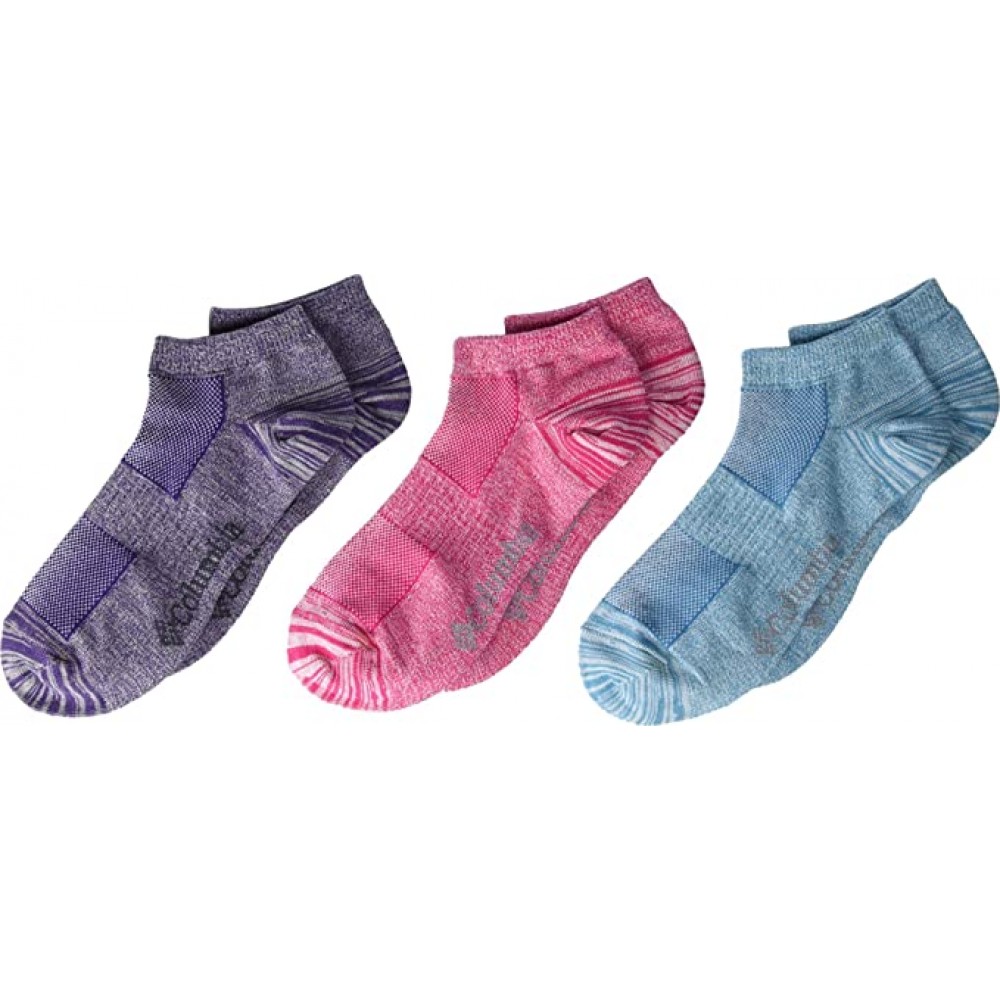 Columbia Womens Low Cut Socks 3 Pair, Assorted, Womens 4-10