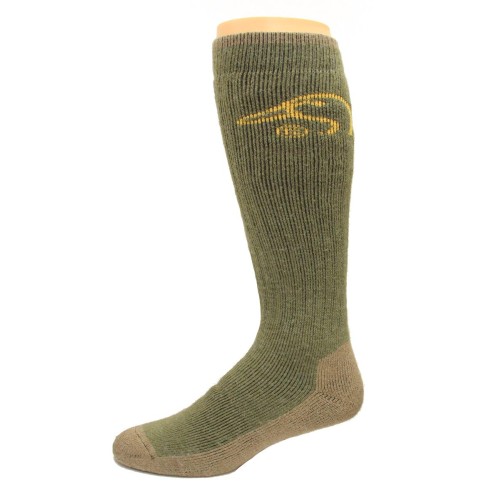 Ducks Unlimited Tall Outdoor Boot Socks, 1 Pair, Olive, Large, W 9-12 / M 9-13