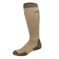 Ducks Unlimited All Season Merino Wool Boot Socks, 1 Pair, Brown, Large, W 9-12 / M 9-13