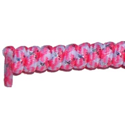 FeetPeople Curly Laces, White/Pink/Silver