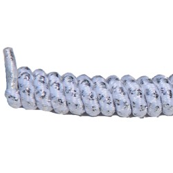 FeetPeople Curly Laces, White/Silver