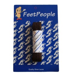 FeetPeople Flat Laces For Boots And Shoes, Brown