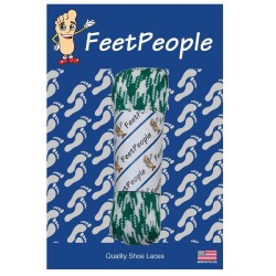 FeetPeople Glow Flat Laces, Kelly Green Argyle