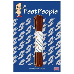 FeetPeople Leather Shoe/Boot Laces, Chestnut