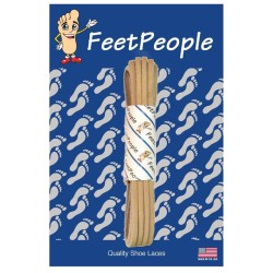 FeetPeople Leather Shoe/Boot Laces, New Tan