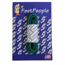 FeetPeople Leather Shoe/Boot Laces, Green