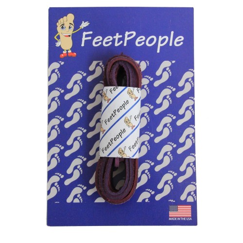 FeetPeople Leather Shoe/Boot Laces, Purple