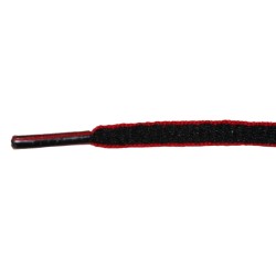 FeetPeople High Quality Oval Laces, Black / Red Pipe