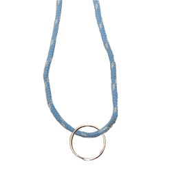FeetPeople Round Lace Key Chain, Carolina Blue With White Chip FeetPeople Round Lace Key Chain, Carolina Blue With White Chip