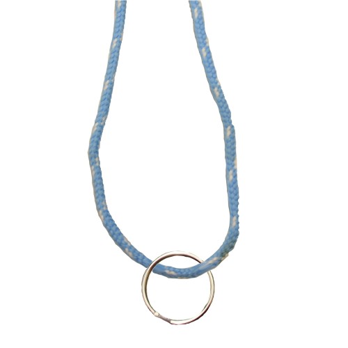 FeetPeople Round Lace Key Chain, Carolina Blue With White Chip FeetPeople Round Lace Key Chain, Carolina Blue With White Chip