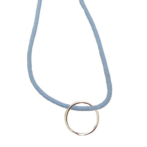 FeetPeople Round Lace Key Chain, Carolina Blue