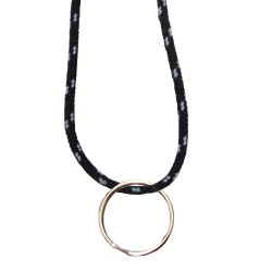 FeetPeople Round Lace Key Chain, Navy With Carolina Blue Chip FeetPeople Round Lace Key Chain, Navy With Carolina Blue Chip