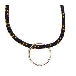 FeetPeople Round Lace Key Chain, Navy With Yellow Chip FeetPeople Round Lace Key Chain, Navy With Yellow Chip