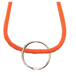 FeetPeople Round Lace Key Chain, Neon Orange FeetPeople Round Lace Key Chain, Neon Orange