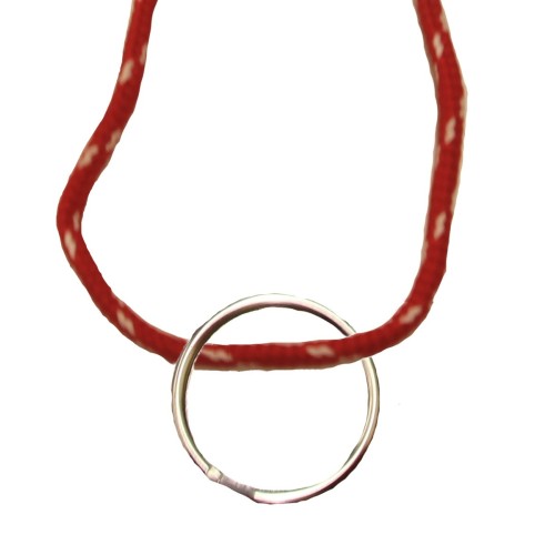 FeetPeople Round Lace Key Chain, Red With White Chip FeetPeople Round Lace Key Chain, Red With White Chip