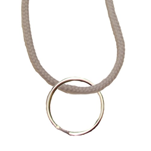 FeetPeople Round Lace Key Chain, Silver FeetPeople Round Lace Key Chain, Silver