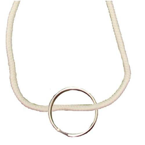 FeetPeople Round Lace Key Chain, White FeetPeople Round Lace Key Chain, White