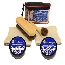 FeetPeople Deluxe Leather Care Kit with Travel Bag, Navy FeetPeople Deluxe Leather Care Kit with Travel Bag, Navy