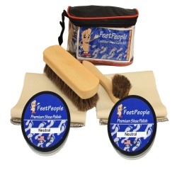 FeetPeople Deluxe Leather Care Kit with Travel Bag, Neutral FeetPeople Deluxe Leather Care Kit with Travel Bag, Neutral