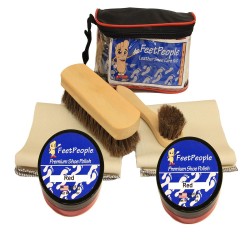 FeetPeople Deluxe Leather Care Kit with Travel Bag, Red FeetPeople Deluxe Leather Care Kit with Travel Bag, Red