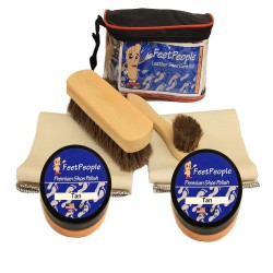 FeetPeople Deluxe Leather Care Kit with Travel Bag, Tan FeetPeople Deluxe Leather Care Kit with Travel Bag, Tan